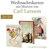 St. Benno 3er-Set Weihnachtskarten mit Motiven von Carl Larsson