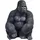 Kare DESIGN Deko-Figur Gorilla XL Polyresin Schwarz