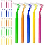 Interdentalbürsten, L-förmige Interdentalbürsten mit rutschfestem Griff, 5 Farbe