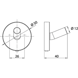 EMCO Round Handtuchhaken Schwarz 437513300