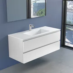 progettobagno Stresa Lago Waschtisch mit Unterschrank 120 cm MBIL120HITBI, Badmöbel,