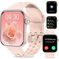 Efolen E5F Smartwatch (4,6 cm, android ios), SMARTWATCH DAMEN HERREN MIT GROSSEM DISPLAY UND BLUETOOTH rosa