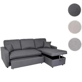 MCW Sofa L-Form, Liegefläche Nosagfederung 228cm ~ dunkelgrau