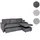MCW Sofa L-Form, Liegefläche Nosagfederung 228cm ~ dunkelgrau