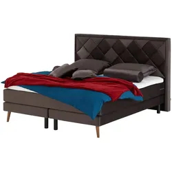 Playboy Boxspringbett  Audrey , grau , Maße (cm): B: 170 H: 118