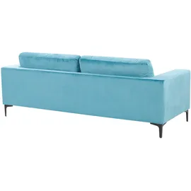 Beliani Sofa Hellblau Polsterbezug 3-Sitzer