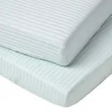 Homescapes Damast-Spannbettlaken, Blau, Rechteckig, 70x140 cm, Oeko-Tex®, Schlafen, Babybett-Ausstattung, Spannbettlaken Kinderbett
