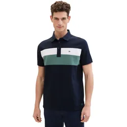 TOM TAILOR Poloshirt, mit Logoprägung auf der Brust TOM TAILOR sky captain blue S