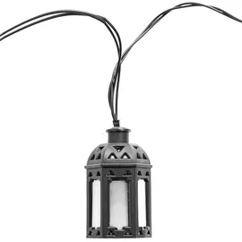 Nowa Lichterkette Solarleuchten Aussen LED Solarlampe Gartenlampe Dekoration in Laternenform, Kunststoff schwarz, 30x LED warmweiß, L 200 cm