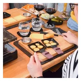 Dune Design DuneDesign 2er Set - 30x25 Raclette Brettchen Pfännchen Untersetzer