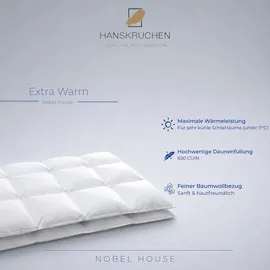 HANSKRUCHEN GmbH Hanskruchen Nobel House Daunendecke, Warm, 90% Daunen / 10% Federchen, 135 x 200 cm