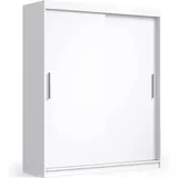 meble masztalerz Schiebetürenschrank Praktische Schiebetüren und geräumiger Innenraum mit Regal und Stange weiß