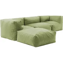 Oviala Modulares Ecksofa mit 1 Sessel, 2 Ecken und 1 Kaktus-Hocker - Mixi