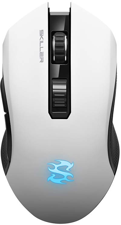 Sharkoon SKILLER SGM3 weiß, optische Gaming Maus, Dual Mode (Funk oder Kabelgebunden), RGB
