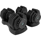 BRAINGAIN 17-in-1 Verstellbares Kurzhantel-Set 40 kg Paar | Platzsparende Verstellbare Gewichte für das Heimfitnessstudio | Mehrere Kurzhanteln in Einem | Intelligente Klick-Technologie