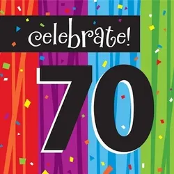 70. Geburtstag `Celebrate` 16 Servietten