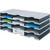 Styro Sortierstation Styrodoc grau/schwarz mit 12 Fächer