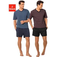LE JOGGER Pyjama (Packung, 4 tlg 2 Stück), Schlafanzug