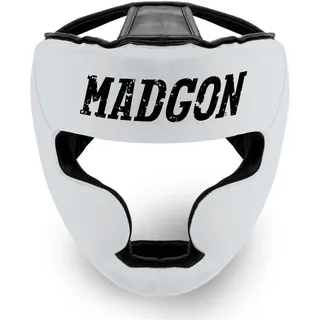 MADGON Premium Kopfschutz, Boxhelm mit Perfekter Sicht und maximalem Schutz, Gesichtsschutz für Kampfsport, MMA, Boxen, Kickboxen & Sparring