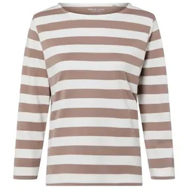 Marie Lund Langarmshirt Ecru/Braun S