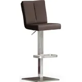 MCA Furniture Bistrostuhl »BARBECOOL«, mit Rückenlehne, Bodenplatte eckig, 180°drehbar, Sitzhöhe von 56-81 cm, braun