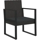 vidaXL Gartensessel 57 x 74,5 x 74,5 cm schwarz 1 St.