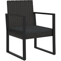 vidaXL Gartensessel 57 x 74,5 x 74,5 cm schwarz 1 St.