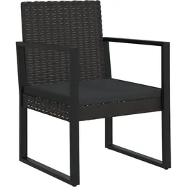 vidaXL Gartensessel 57 x 74,5 x 74,5 cm schwarz 1 St.
