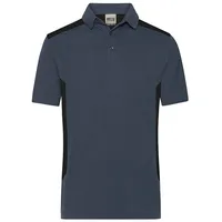 James & Nicholson Herren Workwear Poloshirt Strong in Grau/Schwarz,