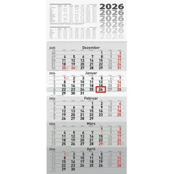 Rido 5-Monatskalender Wandkalender 30x63cm einteilig 2026