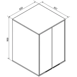 Fackelmann Waschmaschinen Aufsatzschrank 65 x 90 x 65,1 cm Grau