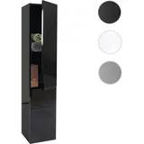 Mendler Hängeschrank HWC-B19, Midischrank Hochschrank Badezimmer Badmöbel, hochglanz 150x30cm - schwarz