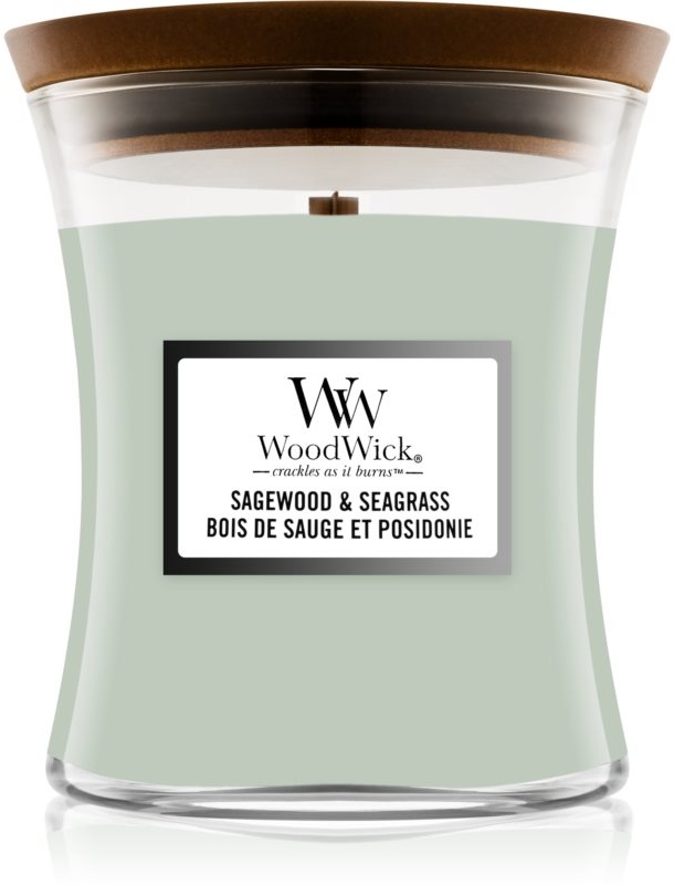 Woodwick Sagewood & Seagrass Duftkerze 275 g