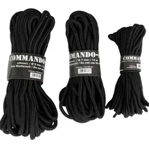 Mil-Tec Commando-Seil 15m schwarz Ø 5 mm