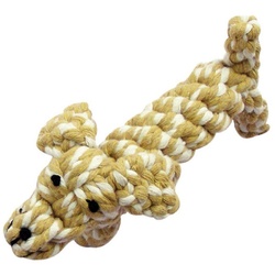 DUVO+ Spielknochen Hundespielzeug Knothund Baumwolle braun/weiß