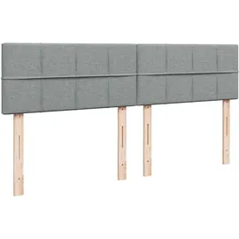 vidaXL Boxspringbett 180 x 200 cm Hellgrau
