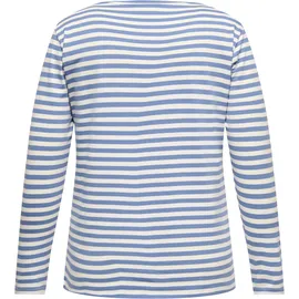 ONLY CARMAKOMA Langarmshirt ONLY CARMAKOMA "CARBODIL L/S O-NECK BLOUSE JRS", Damen, Gr. S, riviera stripes:cloud dancer, emb.