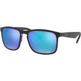 Ray-Ban Herren RB4264 Chromance Sonnenbrille, Schwarz (Matte Black/Blueflashpolar), 58 - 58