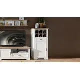 Innostyle Highboard Jasmin 66 x 136 cm Braun / Weiß