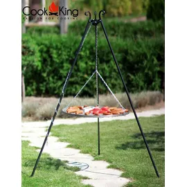 Cook King Schwenkgrill 180 cm inkl. Grillrost Ø 60 cm Rohstahl