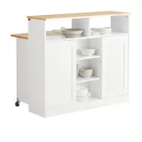 SoBuy Sideboard Kücheninsel mit Arbeitsfläche Küchenschrank Kommode FSB36-WN