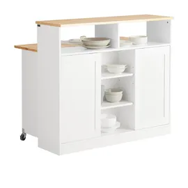 SoBuy Sideboard Kücheninsel mit Arbeitsfläche Küchenschrank Kommode FSB36-WN