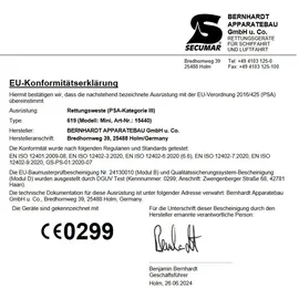 Secumar Rettungsweste Mini Duo orange