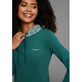 KangaROOS Sweatkleid mit Allover-Print Dunkelgrün 42