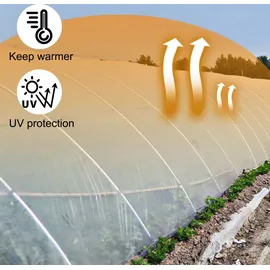 Vevor PE Gewächshausfolien Treibhausfolien, 3,6mx7,6m Folientunnel, 0,15mm Dicke - Transparent
