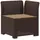 vidaXL 1-Sitzer Garten-Sofa mit Kissen Rattan-Look PP Braun