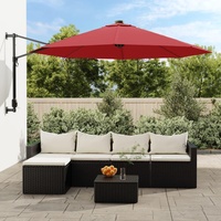 VidaXL Wand-Sonnenschirm Knallrot 290 cm