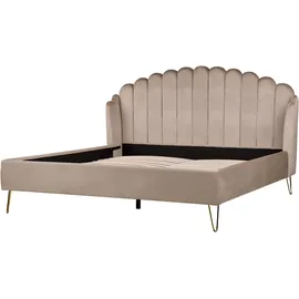 Beliani Polsterbett 180 x 200 cm Taupe
