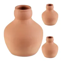 Relaxdays Ollas, 3er Set, 550 ml, Ton, wurzelnahe Bewässerung,