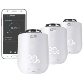 eurotronic 700224 Comet WiFi Funk-Heizkörperthermostat-Set elektronisch 3er Set